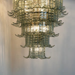 Elegant Leaf Shaped Murano Glass Chandelier