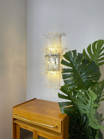 Elegant Murano Leaf Shape Glass Wall Sconce