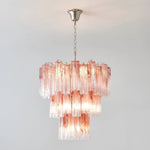 Elegant Murano Pink Rose Chandelier
