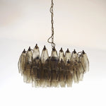 Elegant Murano Poliedri Smoked Glass Chandelier