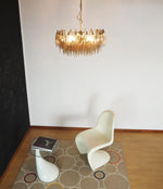 Elegant Murano Poliedri Smoked Glass Chandelier