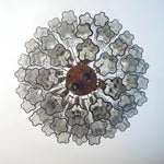 Elegant Smoke Murano Glass Tube Chandelier