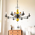 Luxury Crystal Chandelier Modern Black Tree Branch Pendant Light for Living Room Dining Room