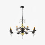 Luxury Crystal Chandelier Modern Black Tree Branch Pendant Light for Living Room Dining Room
