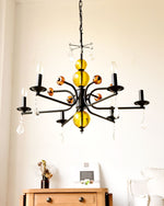 Luxury Crystal Chandelier Modern Black Tree Branch Pendant Light for Living Room Dining Room