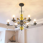 Luxury Crystal Chandelier Modern Black Tree Branch Pendant Light for Living Room Dining Room