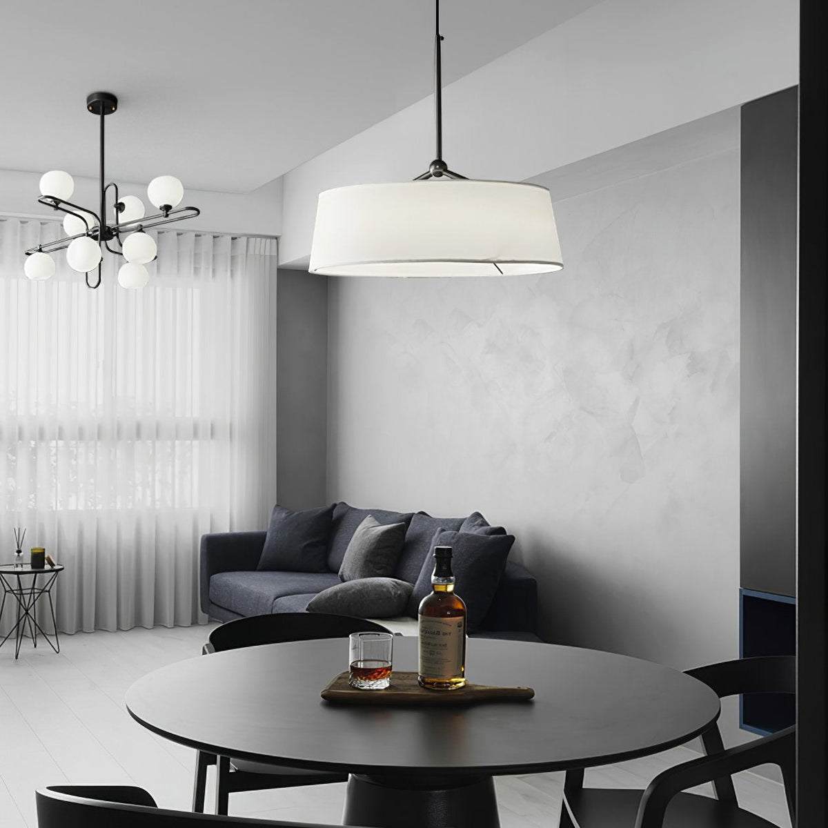 Exos Copper LED Pendant Light Modern Dining Room Fixture