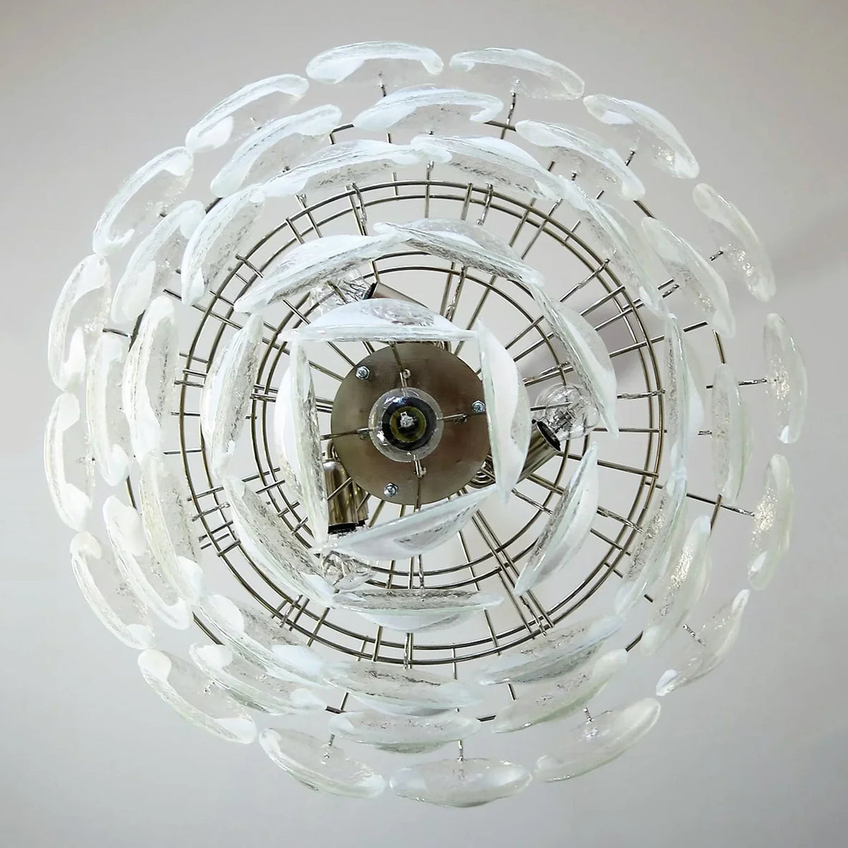Exquisite Murano Transparent Glass Chandelier