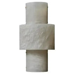 Half Cylinder Alabaster Wall Sconces