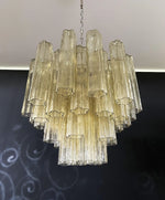 Fantastic Murano Amber Glass Tube Chandelier