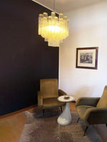 Fantastic Murano Amber Glass Tube Chandelier