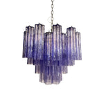 Fantastic Murano Amethyst Glass Tube Chandelier