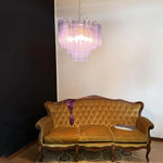 Fantastic Murano Amethyst Glass Tube Chandelier