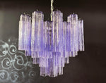Fantastic Murano Amethyst Glass Tube Chandelier