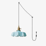 French Flower Pendant Swag Light