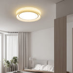 French Pastoral Ceiling Lamp – Handcrafted Fabric LED Flush Mount for Dining Room, Living Room, and Hallway