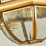 Antique Brass Outdoor Wall Light with Clear Glass - Thecargoods Lamp