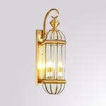 Antique Brass Outdoor Wall Light with Clear Glass - Thecargoods Lamp