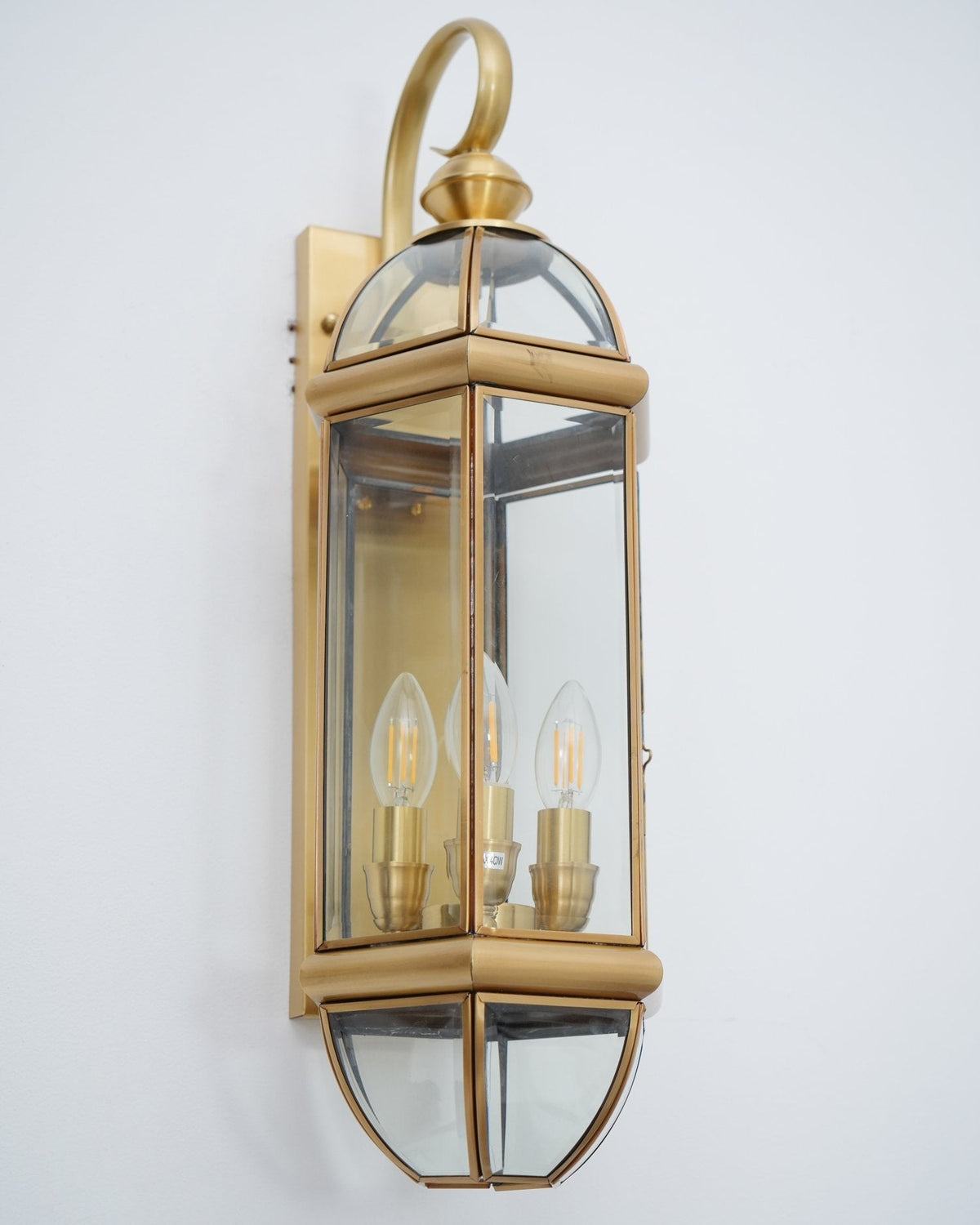 Antique Brass Outdoor Wall Light with Clear Glass - Thecargoods Lamp