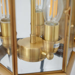 Antique Brass Outdoor Wall Light with Clear Glass - Thecargoods Lamp