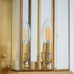 Antique Brass Outdoor Wall Light with Clear Glass - Thecargoods Lamp