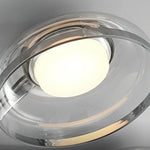 Modern Glass Round Bowl Ceiling Light Luxury Flush Mount for Living Room Bedroom