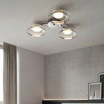 Modern Glass Round Bowl Ceiling Light Luxury Flush Mount for Living Room Bedroom