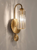 Luxury Gold Crystal Wall Sconce Modern Bedroom Lighting Fixture