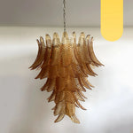 Gorgeous Murano Felci Amber Glass Chandelier