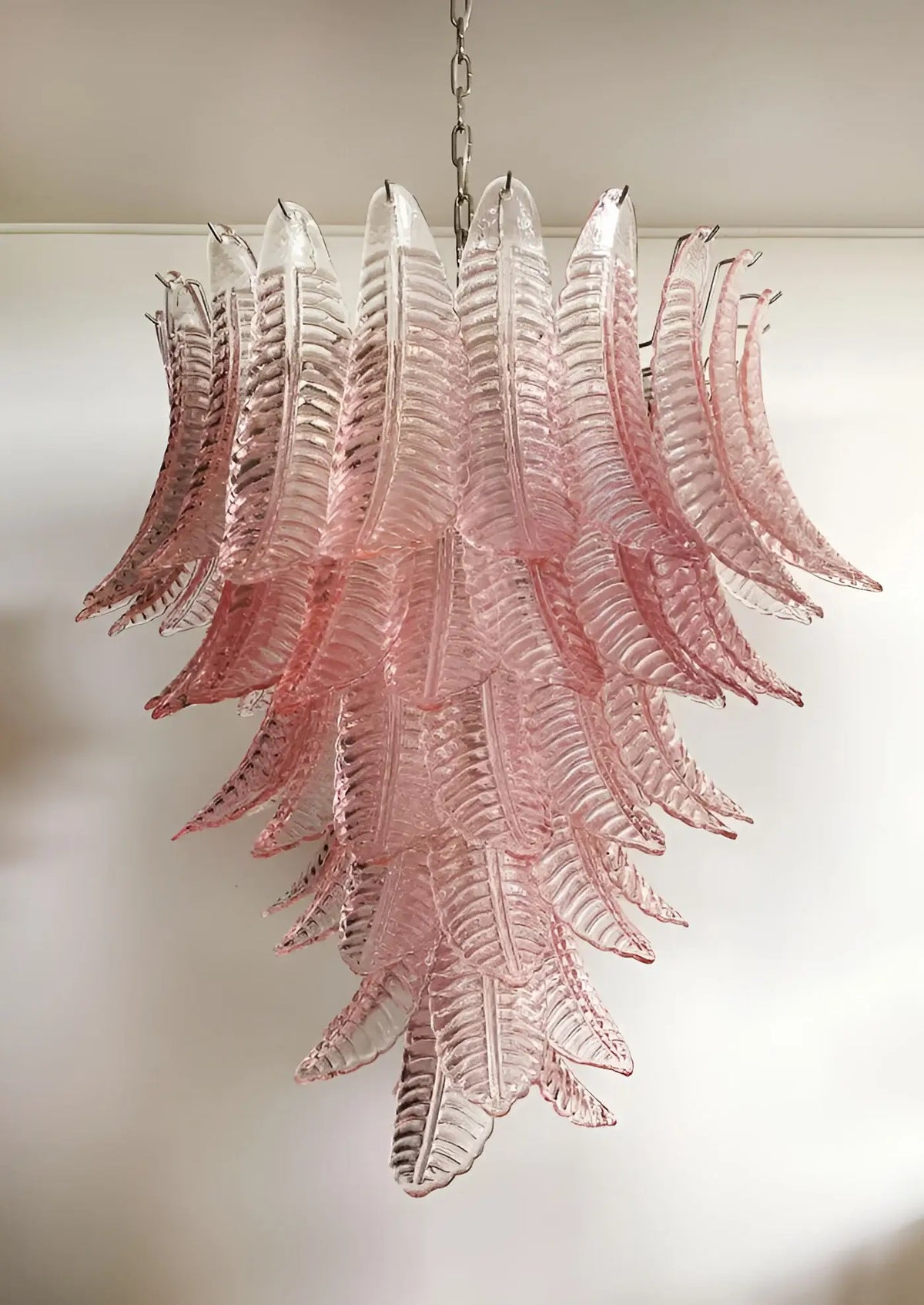 Gorgeous Murano Felci Pink Glass Chandelier