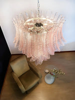 Gorgeous Murano Felci Pink Glass Chandelier