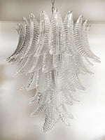 Gorgeous Murano Felci Transparent Glass Chandelier
