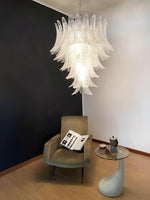 Gorgeous Murano Felci Transparent Glass Chandelier