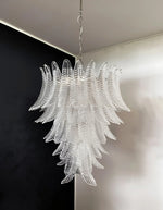 Gorgeous Murano Felci Transparent Glass Chandelier