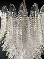 Gorgeous Murano Felci Transparent Glass Chandelier