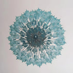 Gorgeous Murano Quadriedri Prisms Blue Chandelier