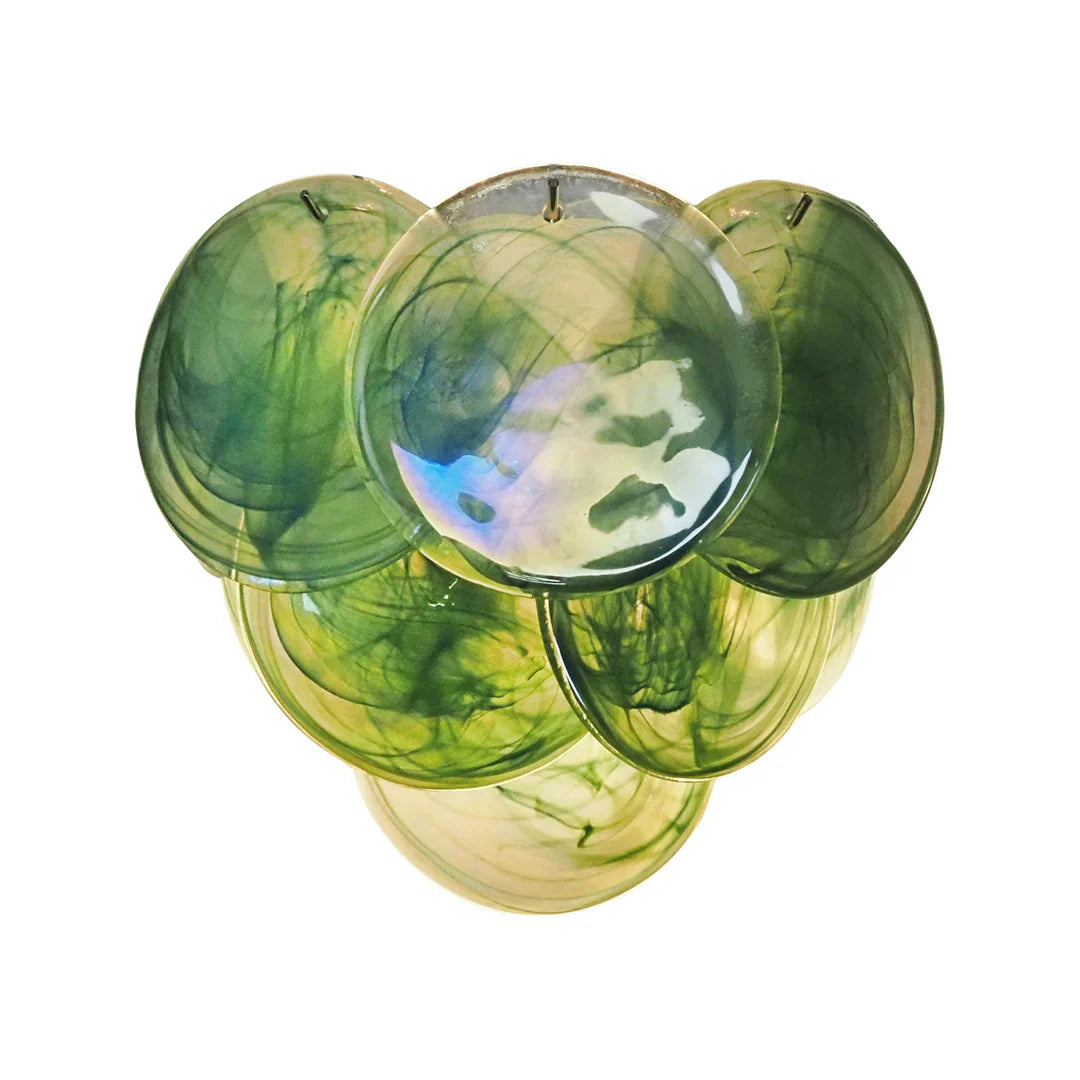 Green Murano Disc Wall Sconce