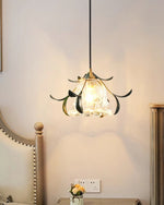 Green Leaf Floral Pendant Light