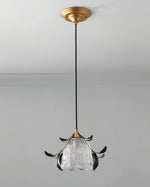 Green Leaf Floral Pendant Light