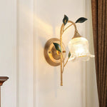 Green Leaf Floral Wall Light