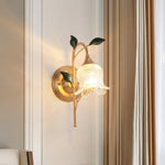 Green Leaf Floral Wall Light