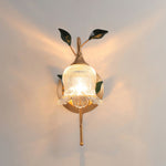 Green Leaf Floral Wall Light