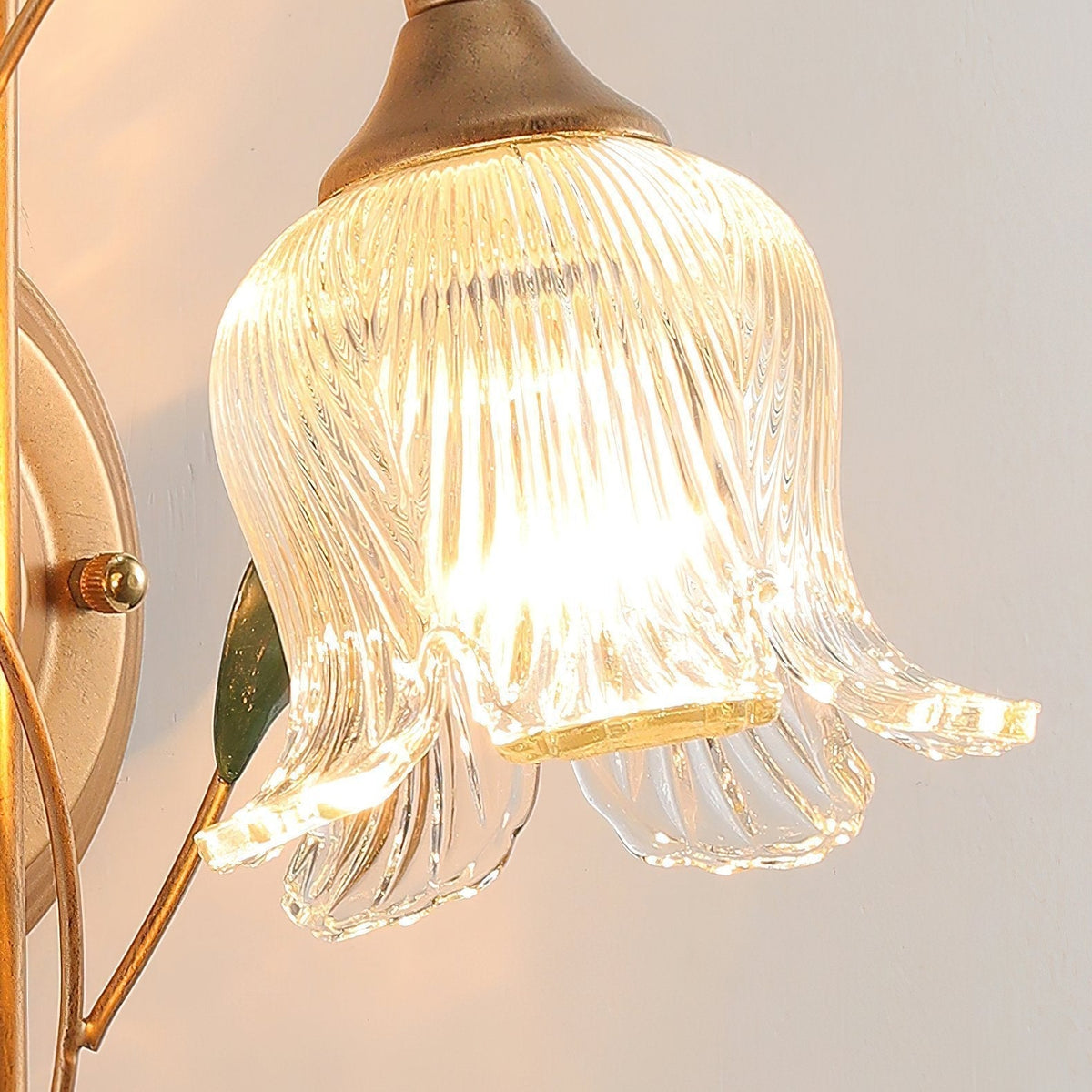 Green Leaf Floral Wall Light