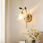 Green Leaf Floral Wall Light