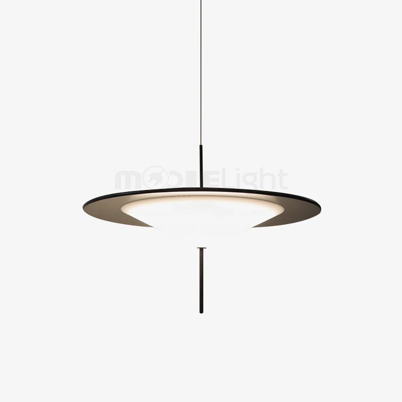 Modern LED Pendant Light Black White Minimalist Ceiling Lamp for Dining Room