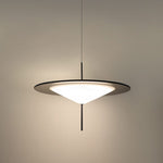 Modern LED Pendant Light Black White Minimalist Ceiling Lamp for Dining Room