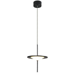 Modern LED Pendant Light Black White Minimalist Ceiling Lamp for Dining Room