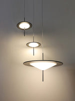 Modern LED Pendant Light Black White Minimalist Ceiling Lamp for Dining Room
