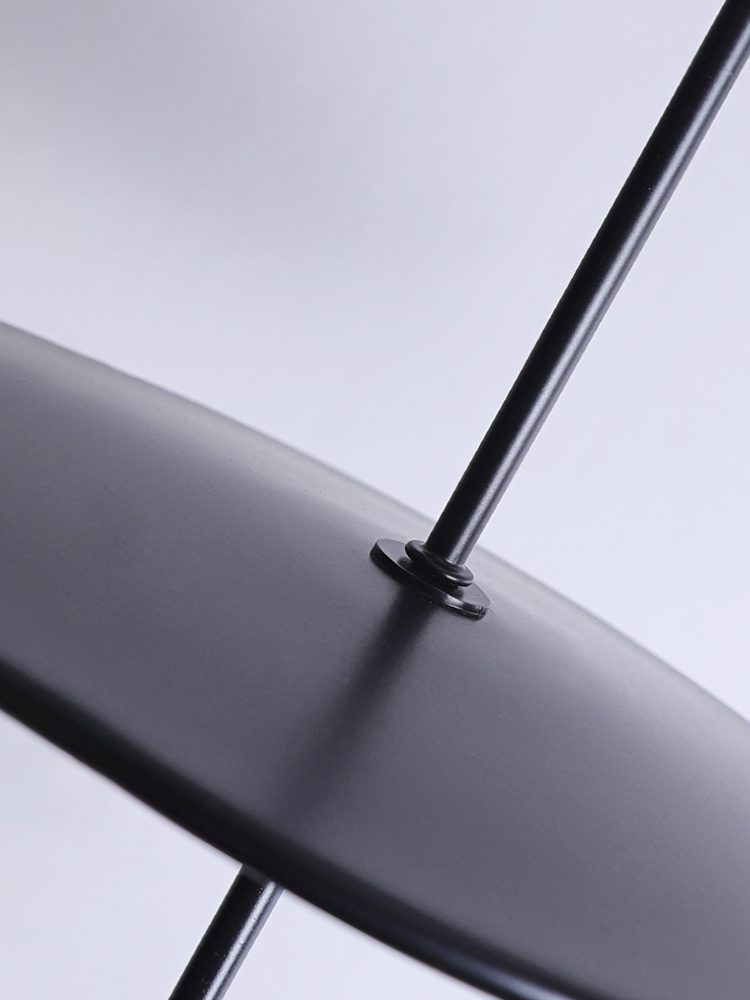 Modern LED Pendant Light Black White Minimalist Ceiling Lamp for Dining Room