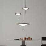 Modern LED Pendant Light Black White Minimalist Ceiling Lamp for Dining Room